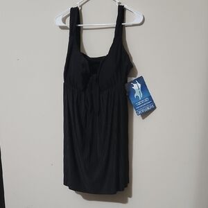 Black Women's One-Piece Swim Dress